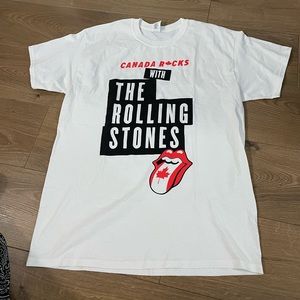 The Rolling Stones Canada Rocks Tour Shirt Large White Unisex